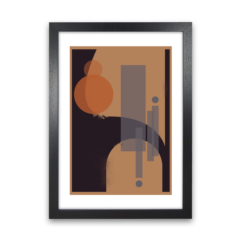 Geometric Abstract Art Print by Nordic Creators Black Grain