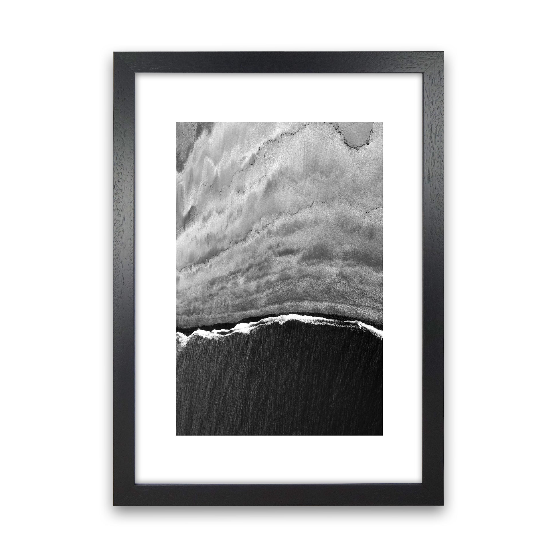 Black Ocean Abstract Art Print by Nordic Creators Black Grain