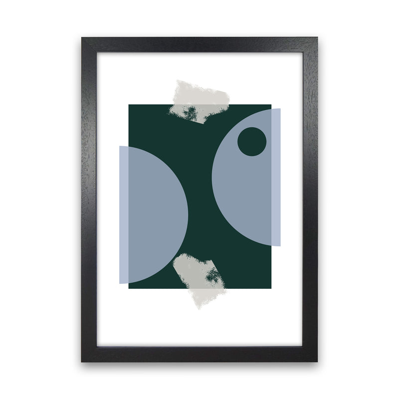 Blue & Green Abstract Art Print by Nordic Creators Black Grain