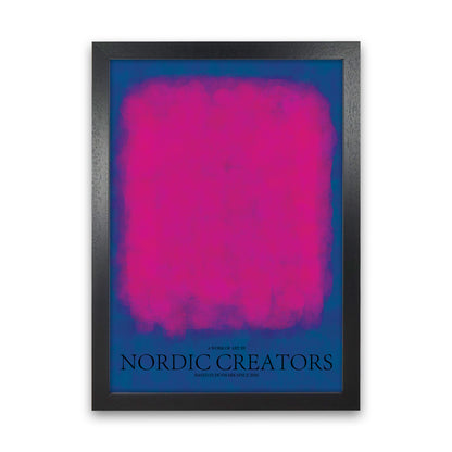 Color Block Abstract Art Print by Nordic Creators Black Grain