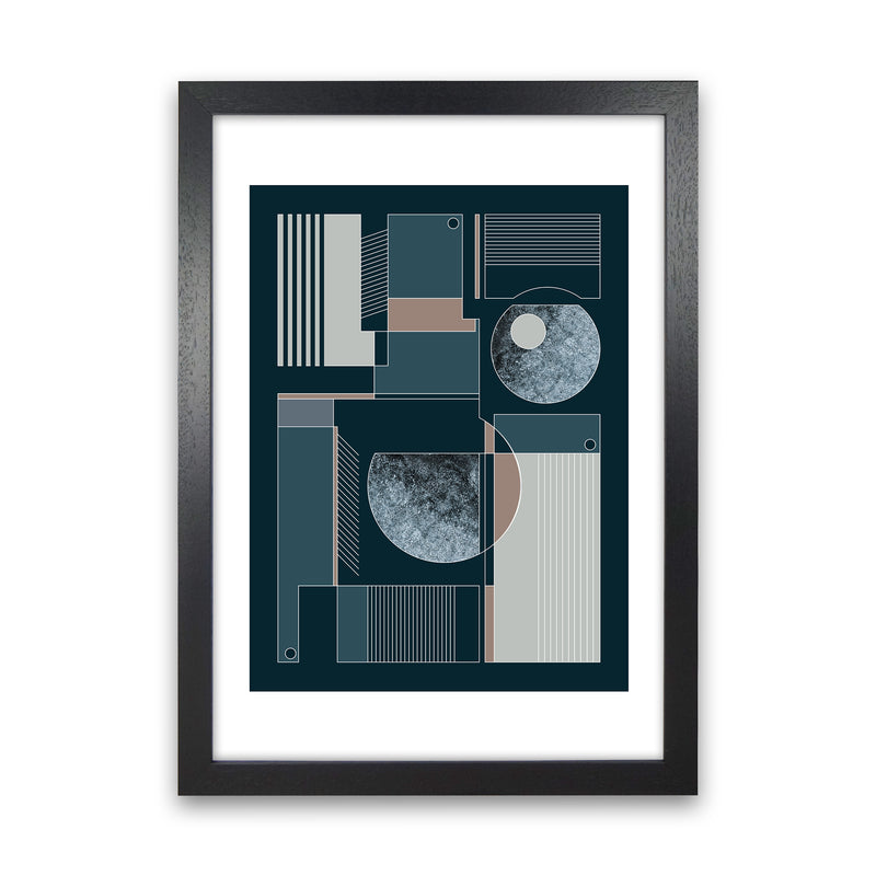 Geometric III Abstract Art Print by Nordic Creators Black Grain