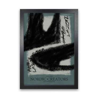 Ghost Abstract Art Print by Nordic Creators Black Grain