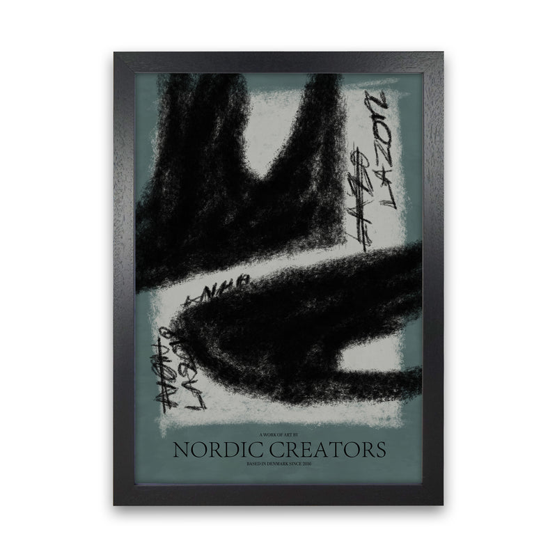 Ghost Abstract Art Print by Nordic Creators Black Grain
