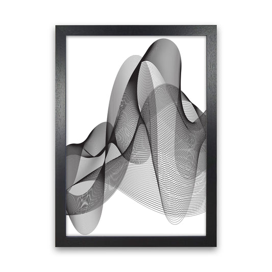 Graphic Abstract Art Print by Nordic Creators Black Grain