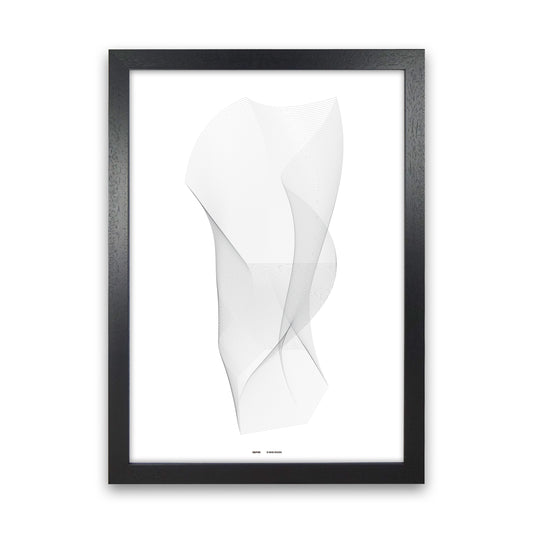 PJ-836-6 sculpture I Abstract Art Print by Nordic Creators Black Grain