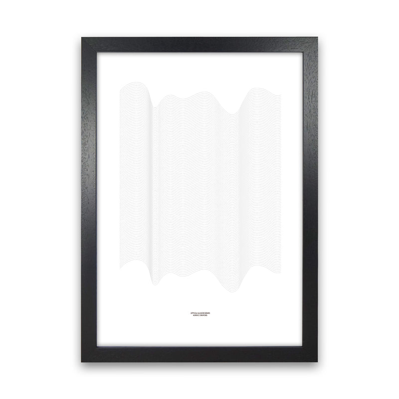 PJ-836-7 Waves Abstract Art Print by Nordic Creators Black Grain