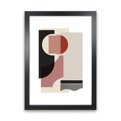 Rose grey Abstract Art Print by Nordic Creators Black Grain