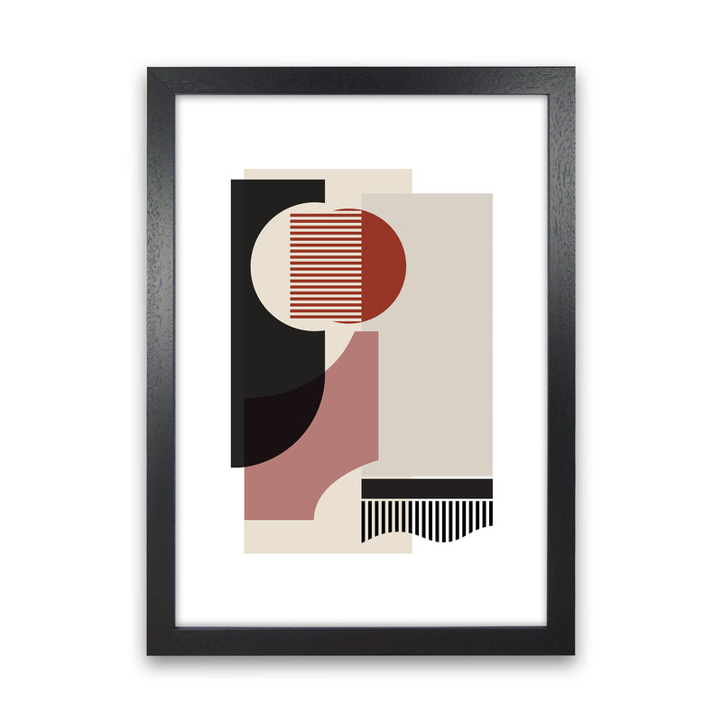 Rose grey Abstract Art Print by Nordic Creators Black Grain