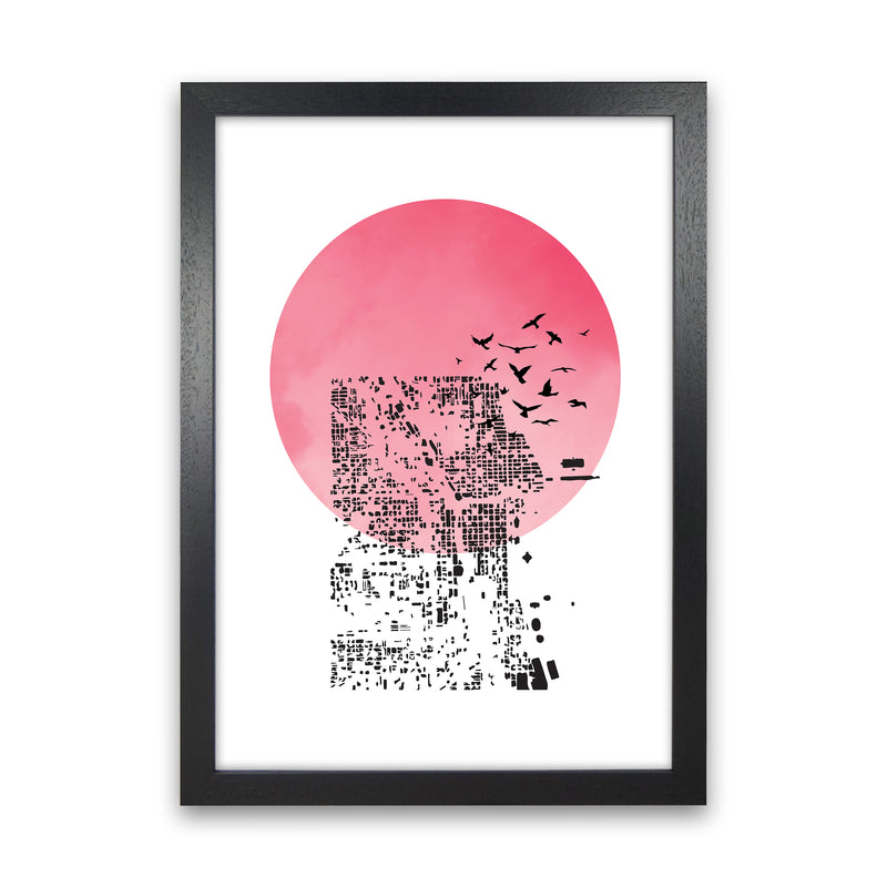 Shadow Abstract Art Print by Nordic Creators Black Grain