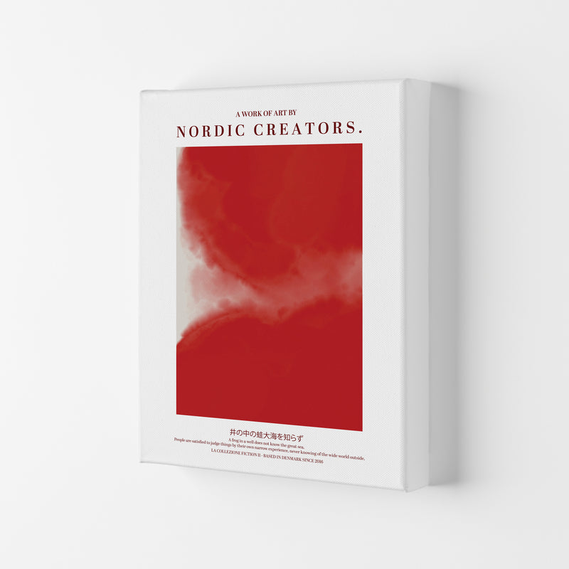 Red Japan Abstract Art Print by Nordic Creators Canvas