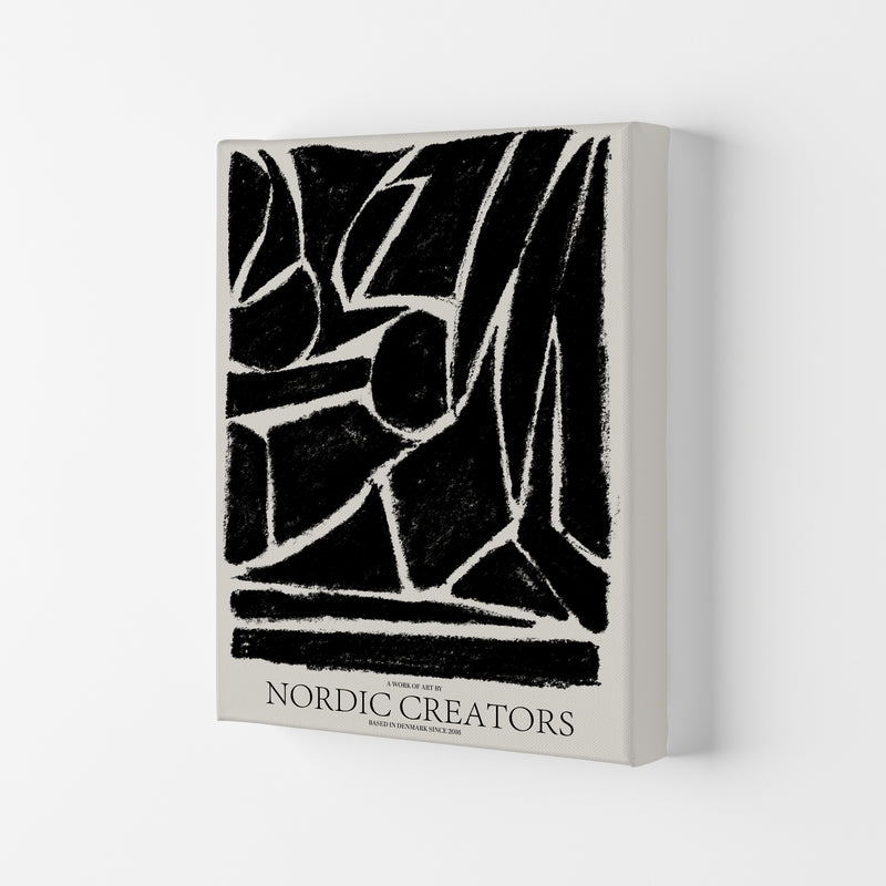 Things Fall Apart - Black Abstract Art Print by Nordic Creators Canvas