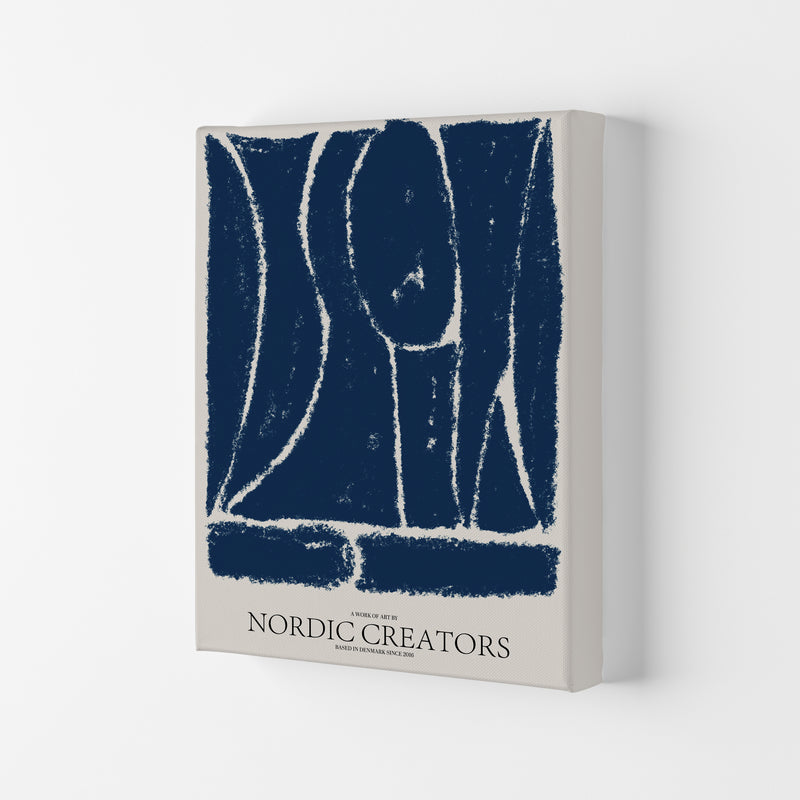 Things Fall Apart - Blue Abstract Art Print by Nordic Creators Canvas