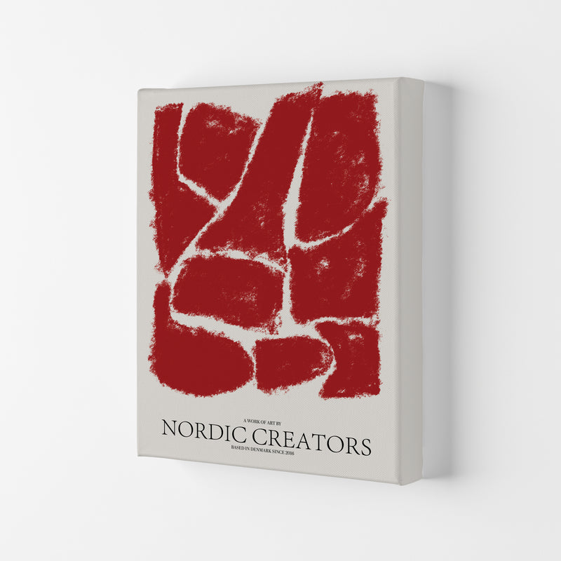Things Fall Apart - Red Abstract Art Print by Nordic Creators Canvas