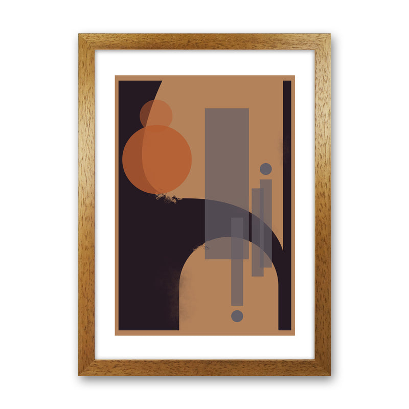 Geometric Abstract Art Print by Nordic Creators Oak Grain