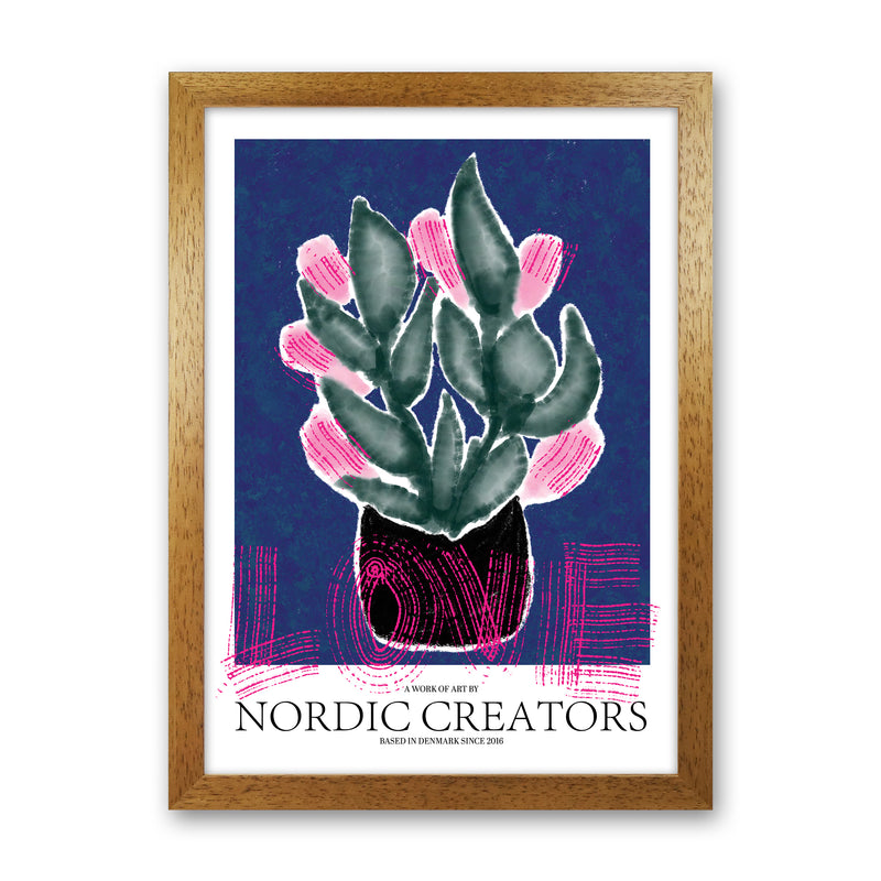 Flowers Love Abstract Art Print by Nordic Creators Oak Grain