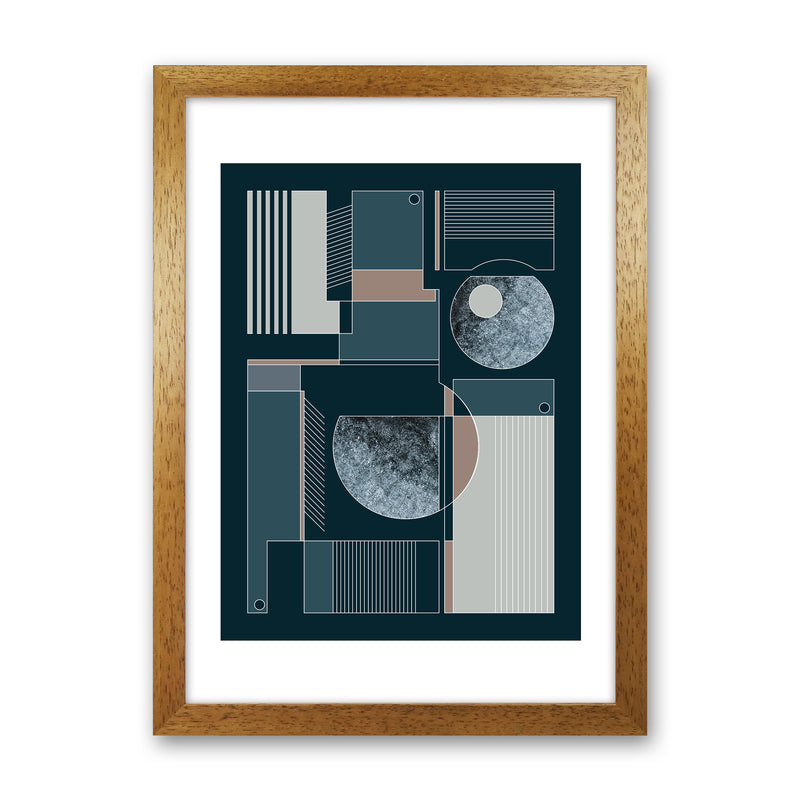 Geometric III Abstract Art Print by Nordic Creators Oak Grain