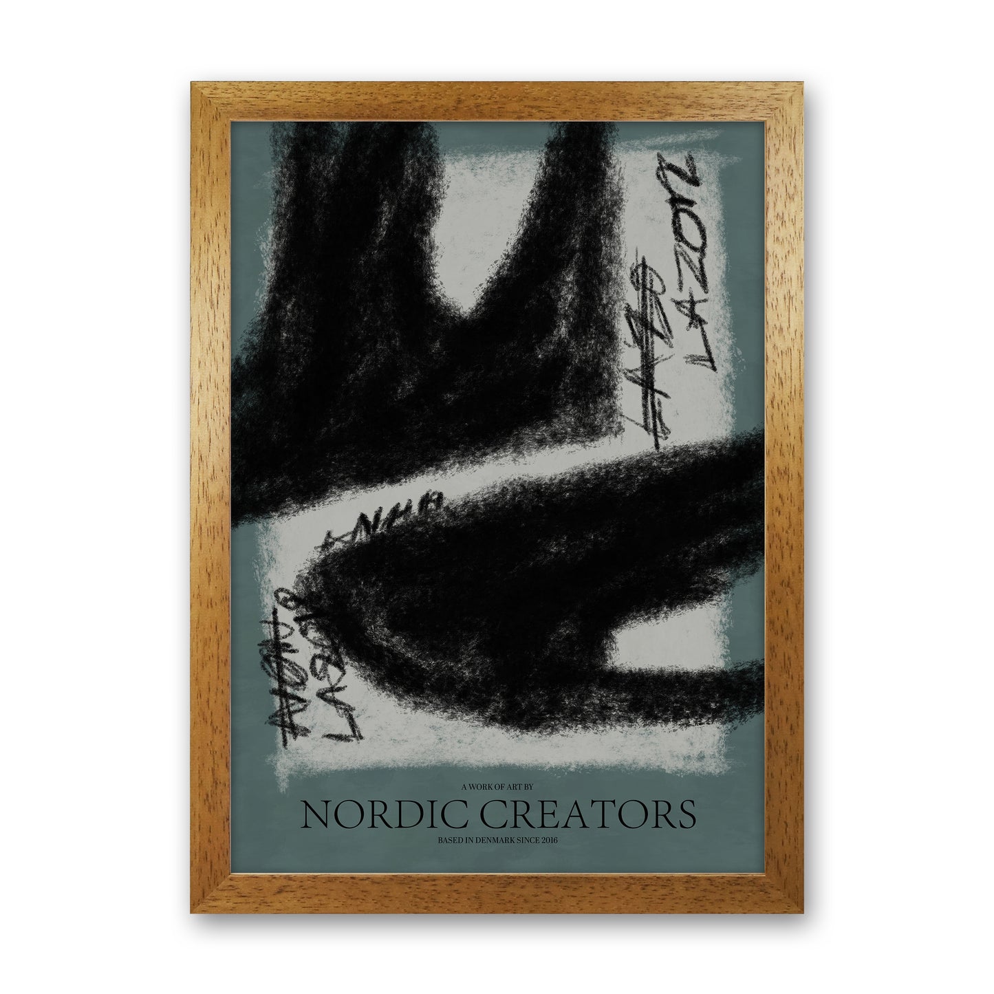 Ghost Abstract Art Print by Nordic Creators Oak Grain