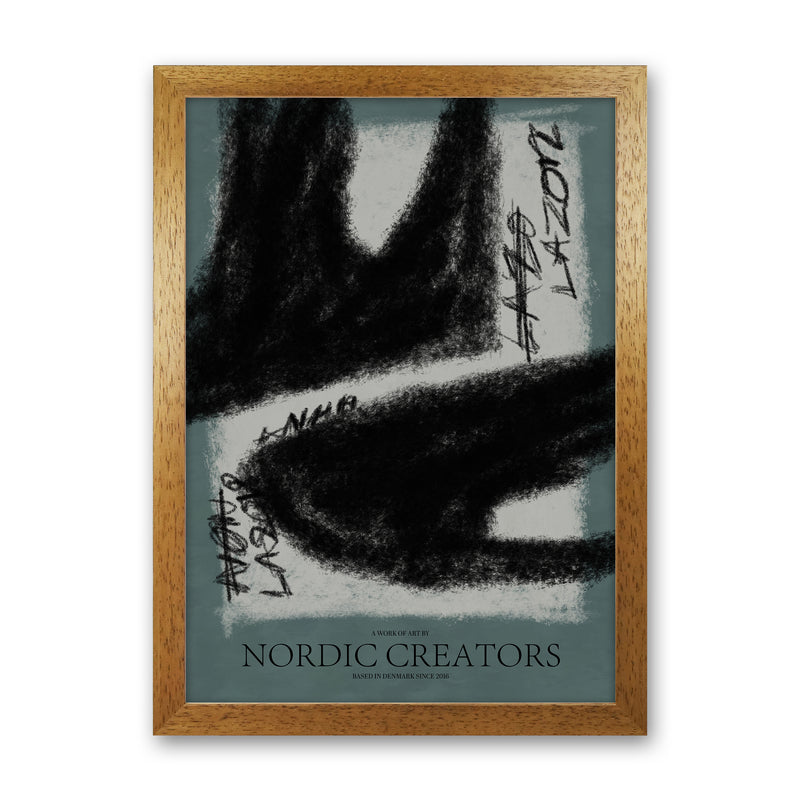 Ghost Abstract Art Print by Nordic Creators Oak Grain