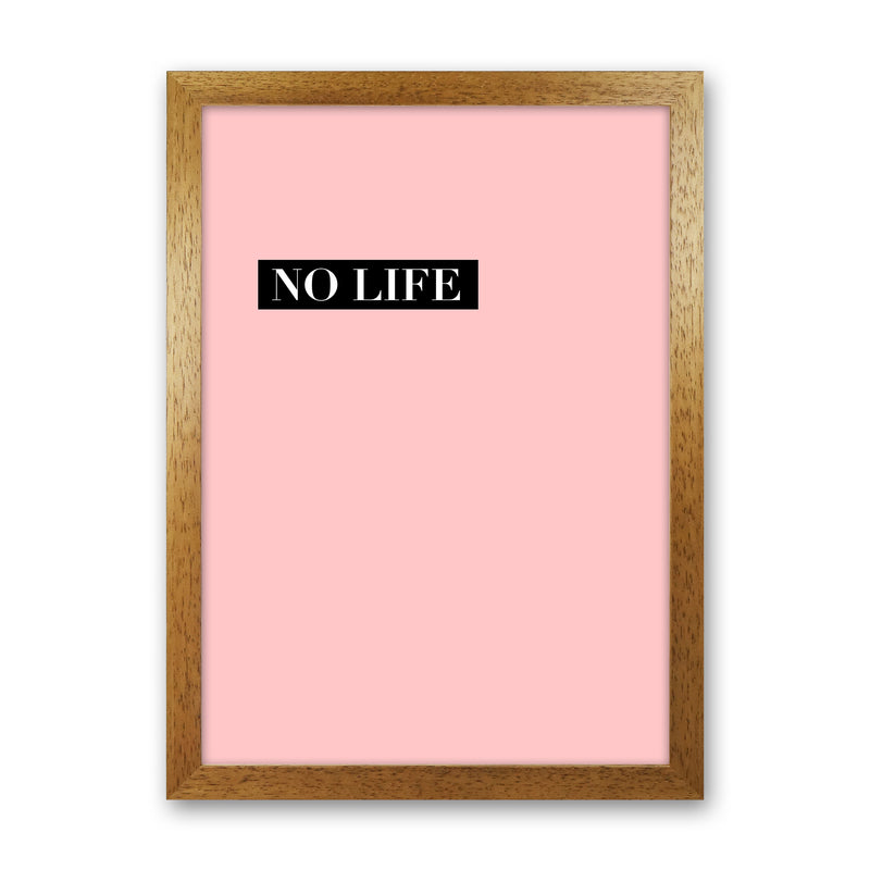 NO LIFE Abstract Art Print by Nordic Creators Oak Grain