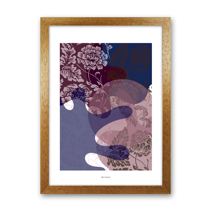 PJ-836-17 Flower Abstract Art Print by Nordic Creators Oak Grain