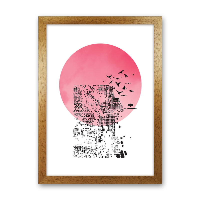 Shadow Abstract Art Print by Nordic Creators Oak Grain