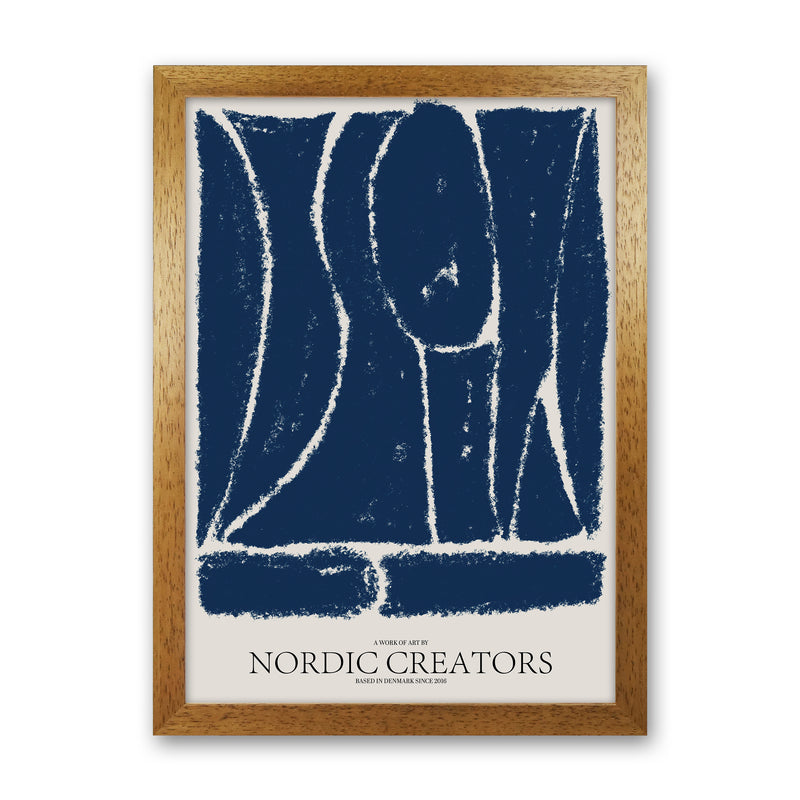 Things Fall Apart - Blue Abstract Art Print by Nordic Creators Oak Grain