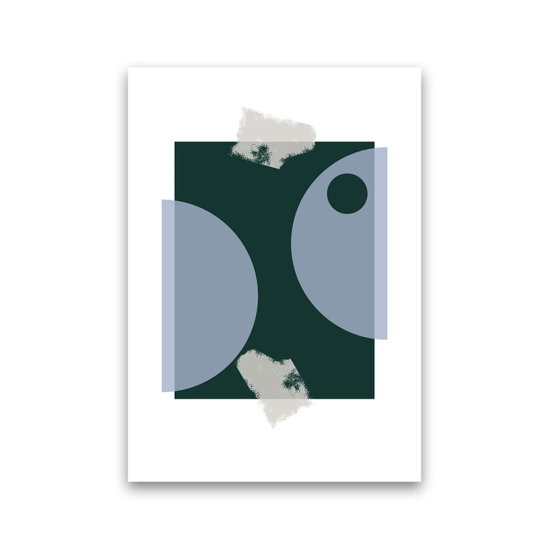 Blue & Green Abstract Art Print by Nordic Creators Print Only