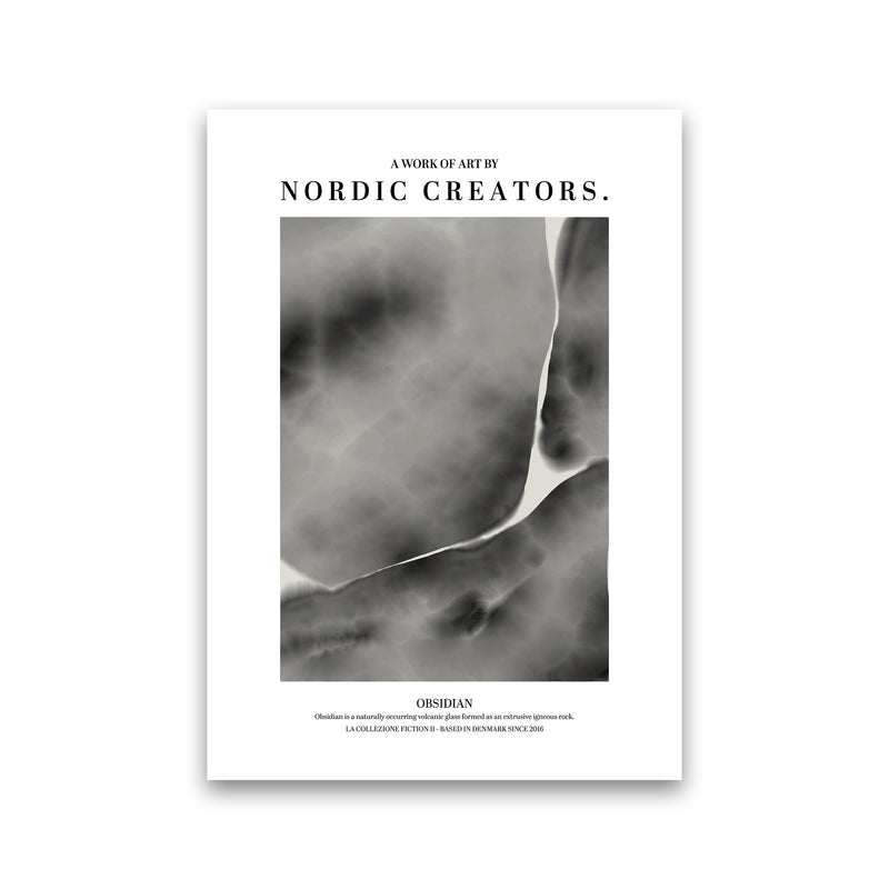 Obsidian Abstract Art Print by Nordic Creators Print Only