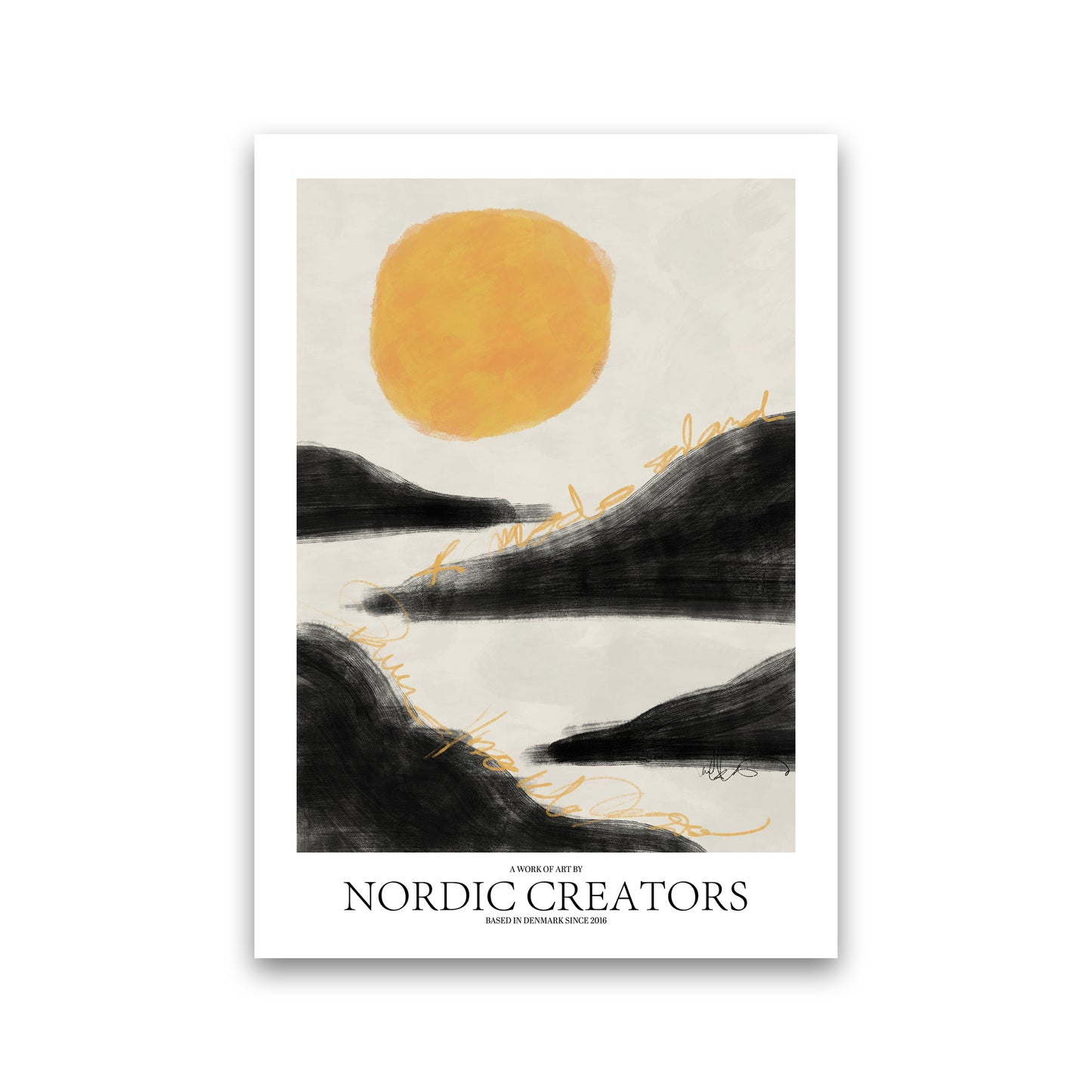 Sunrise Abstract Art Print by Nordic Creators Print Only