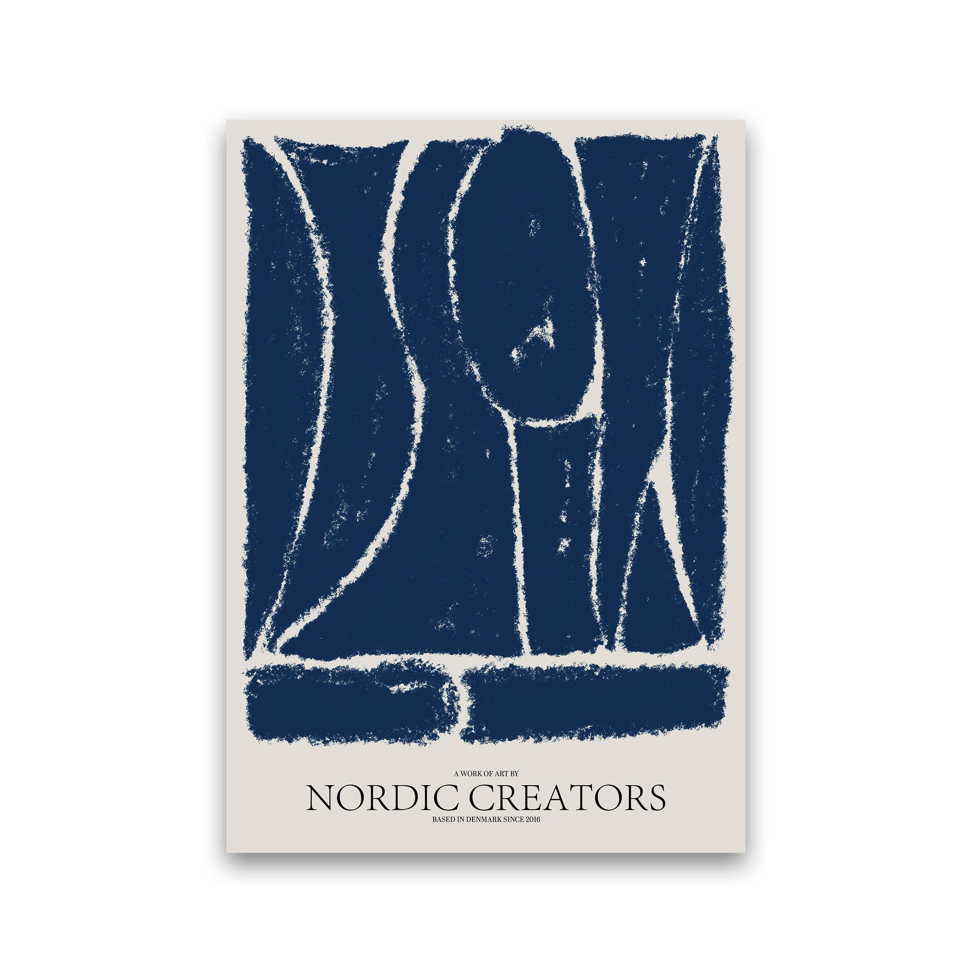 Things Fall Apart - Blue Abstract Art Print by Nordic Creators Print Only