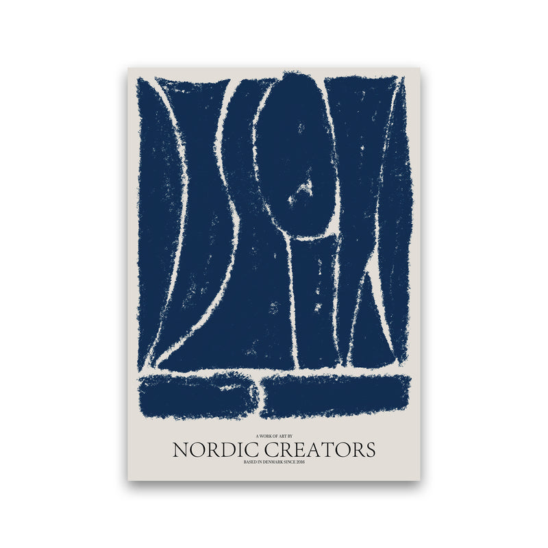 Things Fall Apart - Blue Abstract Art Print by Nordic Creators Print Only