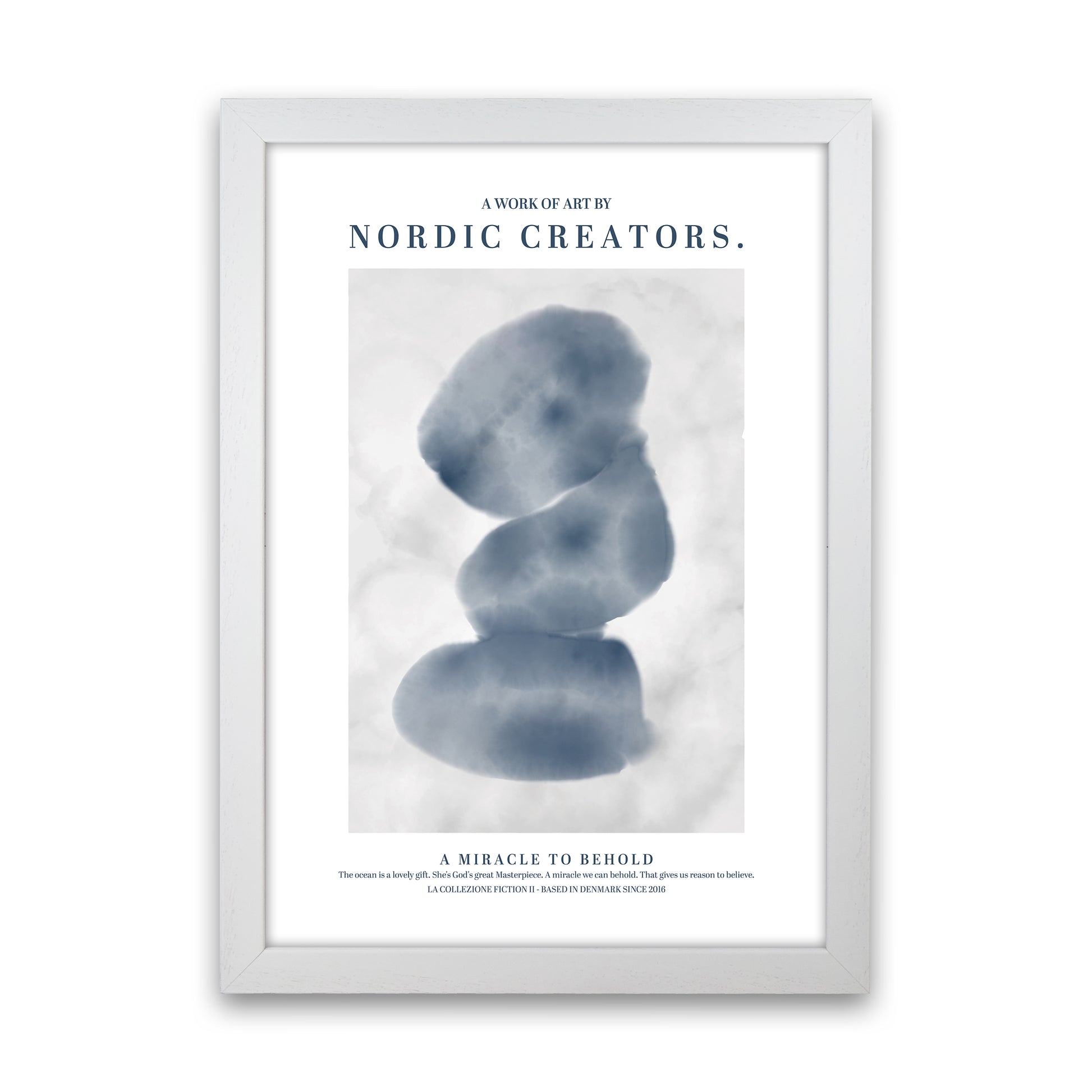 A Miracle To Behold Modern Contemporary Art Print by Nordic Creators White Grain