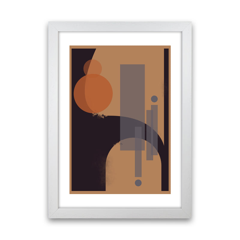 Geometric Abstract Art Print by Nordic Creators White Grain