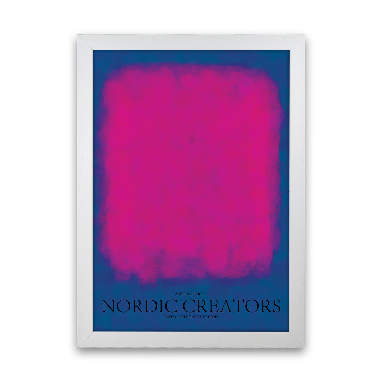 Color Block Abstract Art Print by Nordic Creators White Grain
