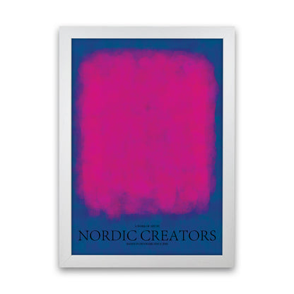 Color Block Abstract Art Print by Nordic Creators White Grain