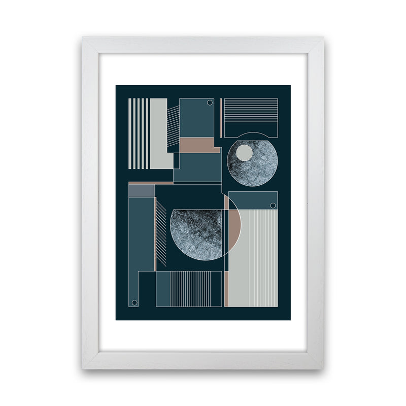 Geometric III Abstract Art Print by Nordic Creators White Grain