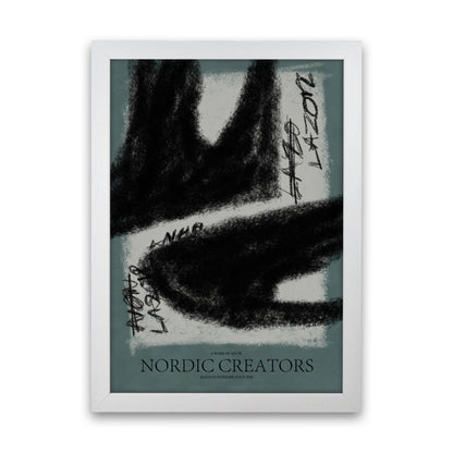 Ghost Abstract Art Print by Nordic Creators White Grain