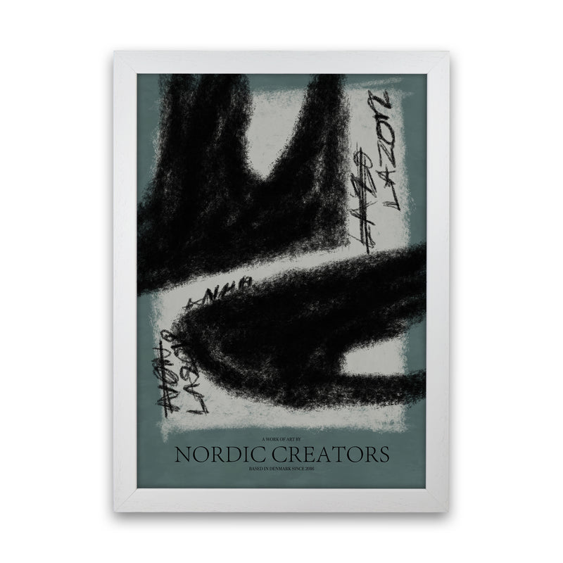 Ghost Abstract Art Print by Nordic Creators White Grain