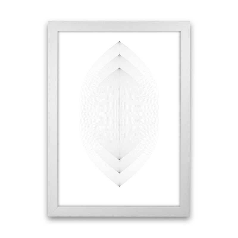 Leaves Abstract Art Print by Nordic Creators White Grain
