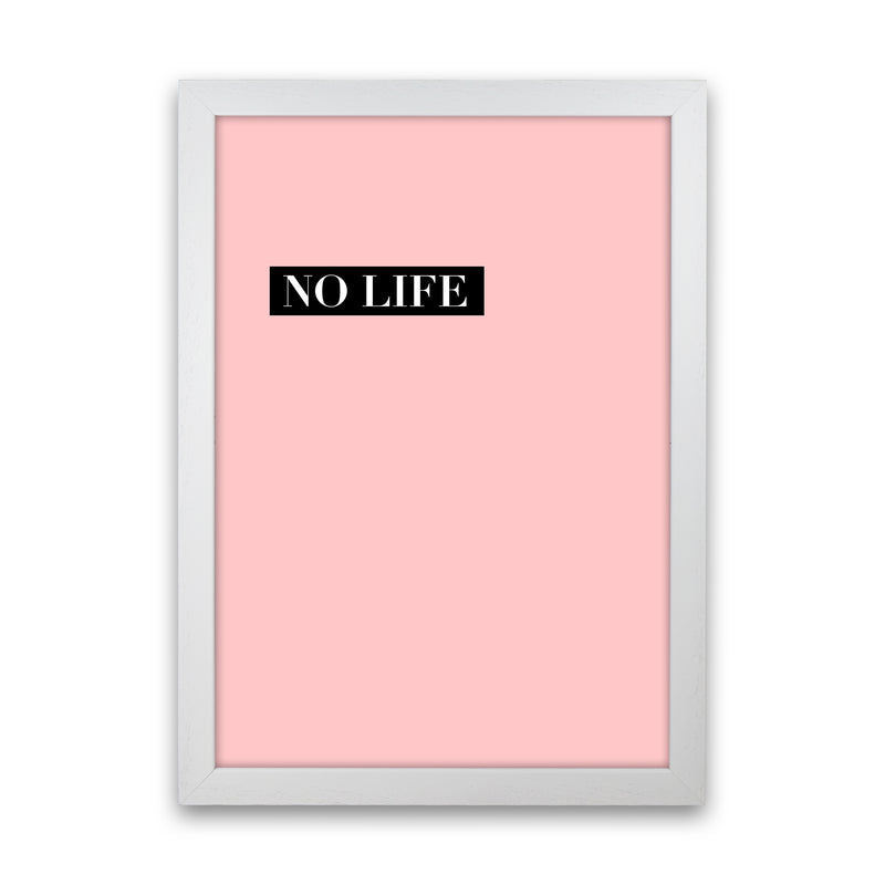 NO LIFE Abstract Art Print by Nordic Creators White Grain