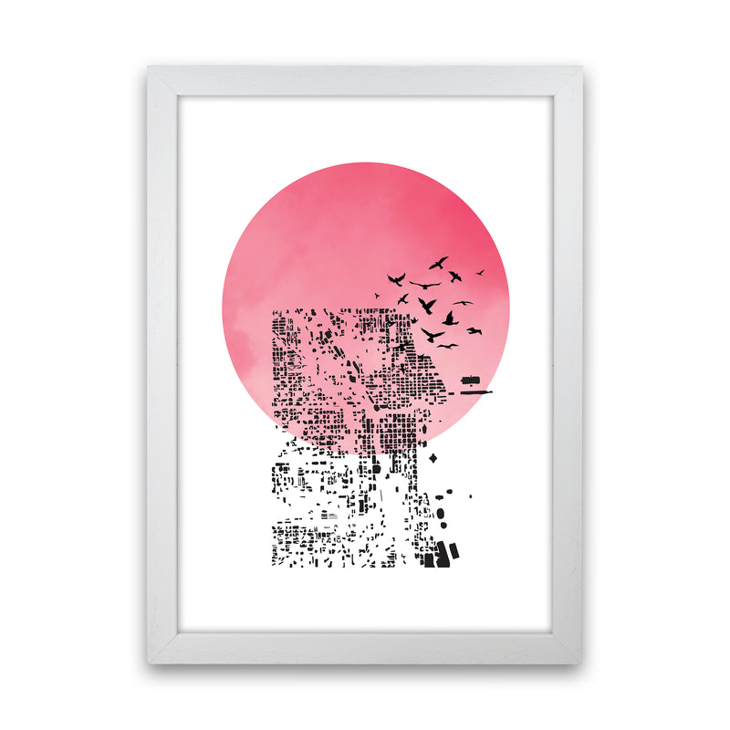 Shadow Abstract Art Print by Nordic Creators White Grain
