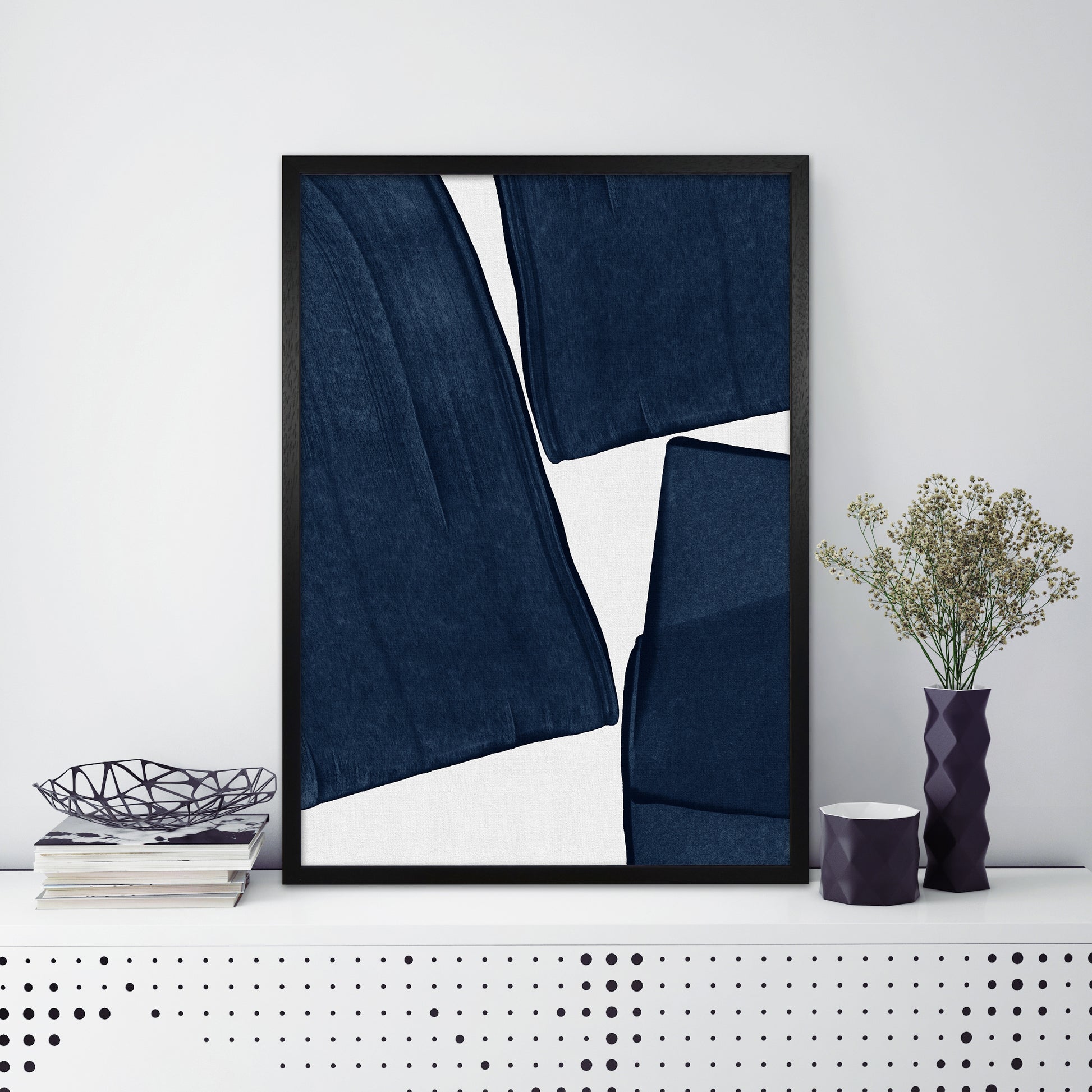 Minimalist Painting Blue III Art Print by Orara Studio