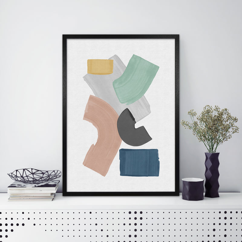 Pastel Paint Blocks Art Print by Orara Studio