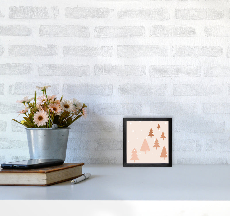 Pastel Winter Trees Christmas Art Print by Orara Studio3030 White Frame