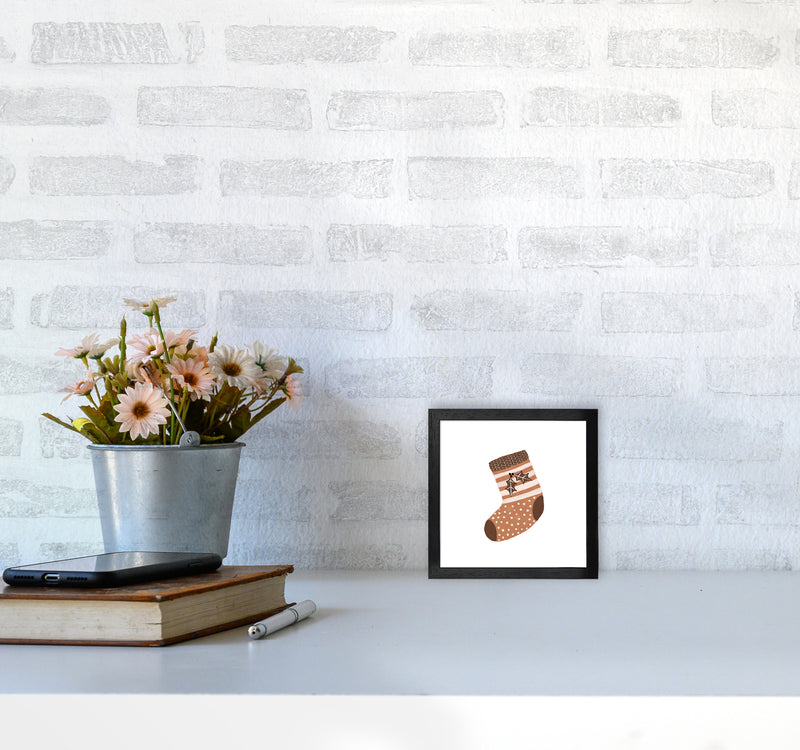 Xmas Stocking Christmas Art Print by Orara Studio3030 White Frame