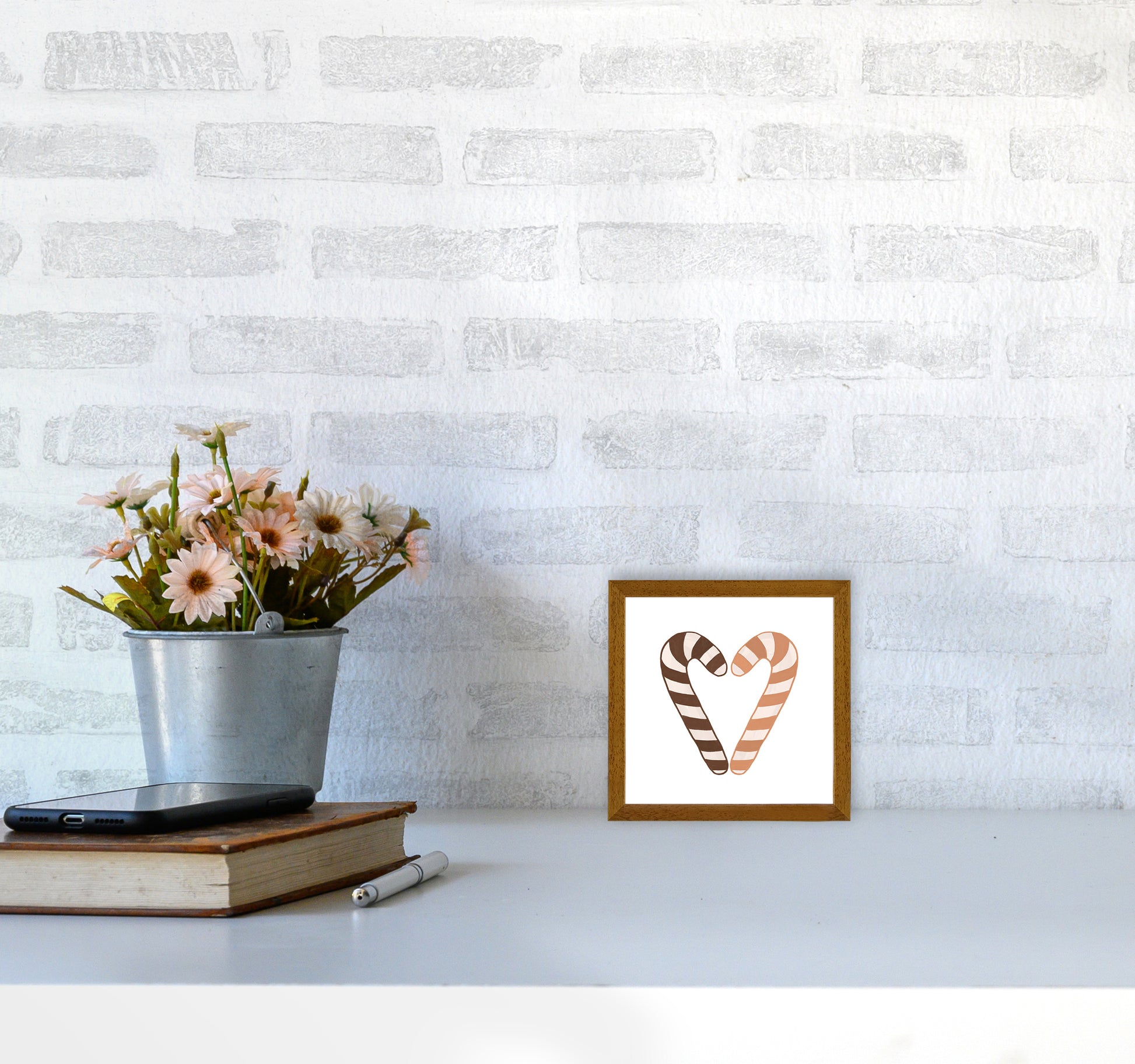 Candy Canes Christmas Art Print by Orara Studio3030 Print Only