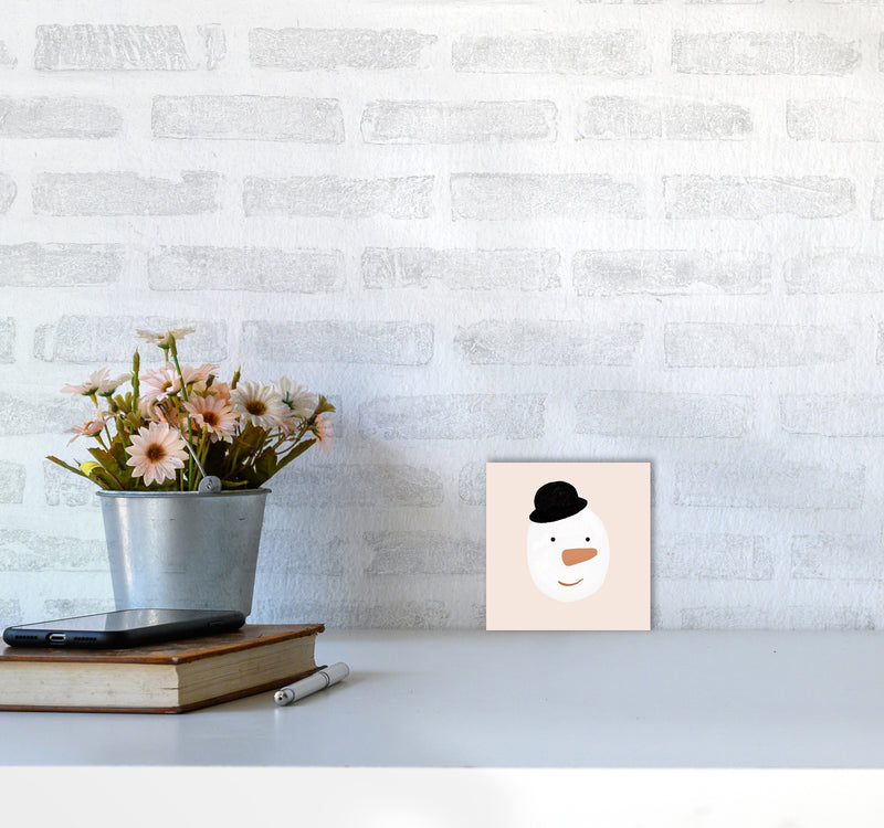 Snowman Christmas Art Print by Orara Studio3030 Black Frame