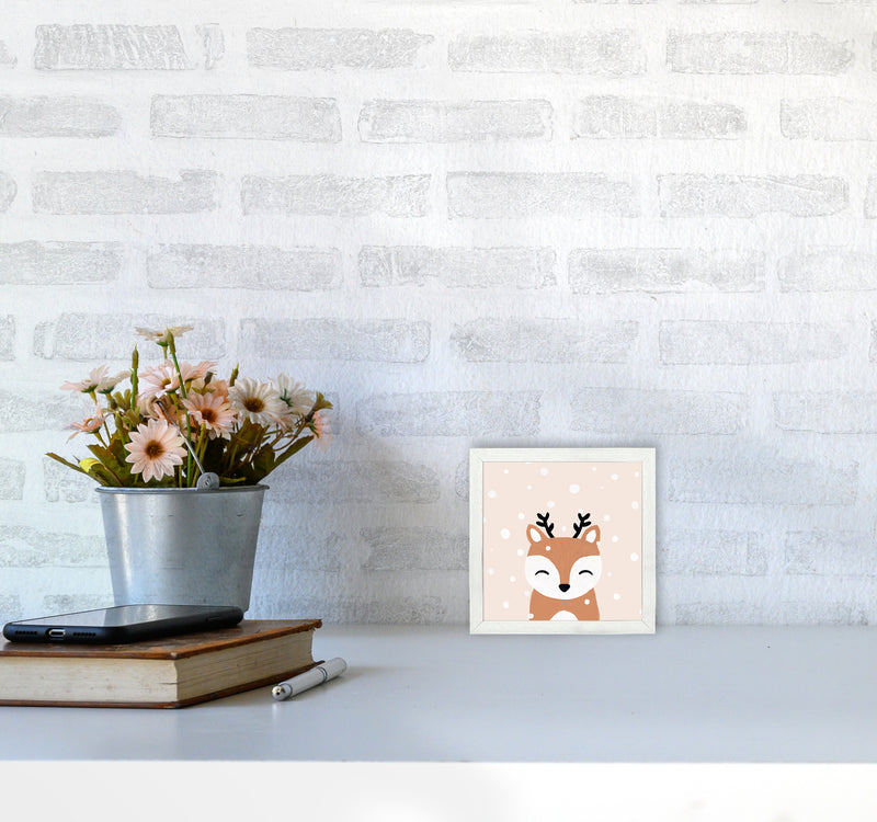 Snow & Deer Christmas Art Print by Orara Studio3030 Oak Frame
