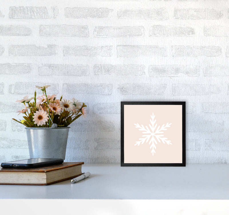 Snowflake Christmas Art Print by Orara Studio4040 White Frame