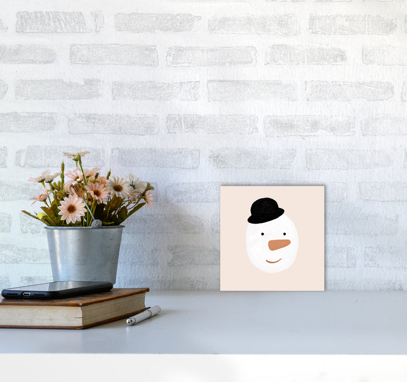 Snowman Christmas Art Print by Orara Studio4040 Black Frame